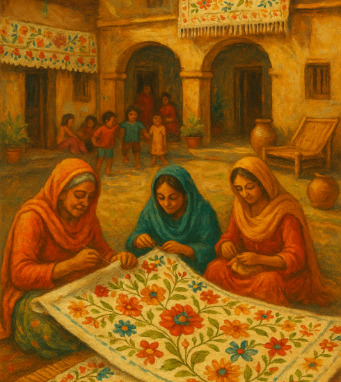 "Hand-embroidered textiles as storytelling mediums in women’s history"