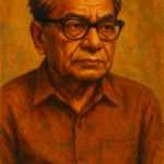 Portrait of Harishankar Parsai, renowned Hindi satirist and writer